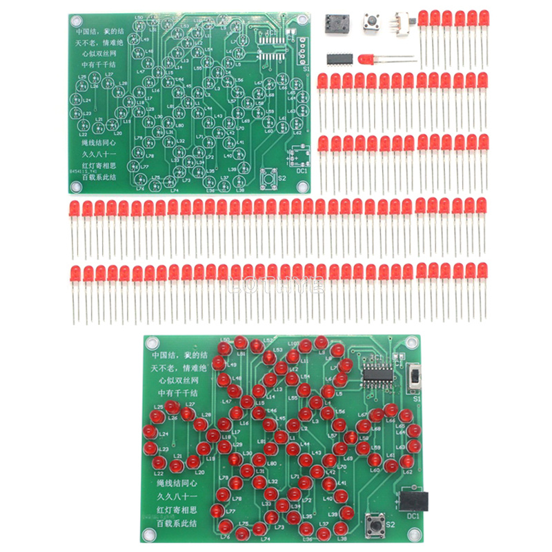 Electronics Repair School - Led 흐르는 빛 중국어 매듭 DIY
