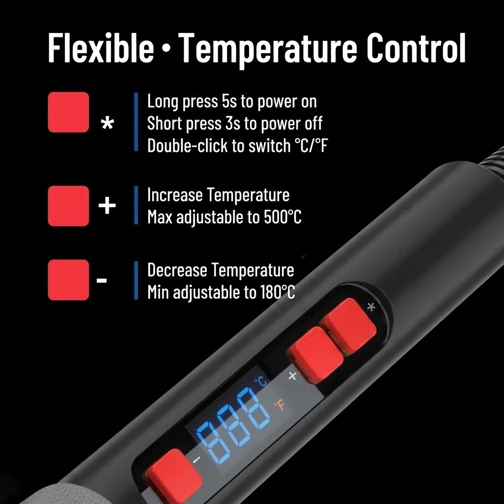 조절식 온도 납땜 인두 키트 60W/90W LCD 7- - Electronics Repair Uk 리뷰 및 가격