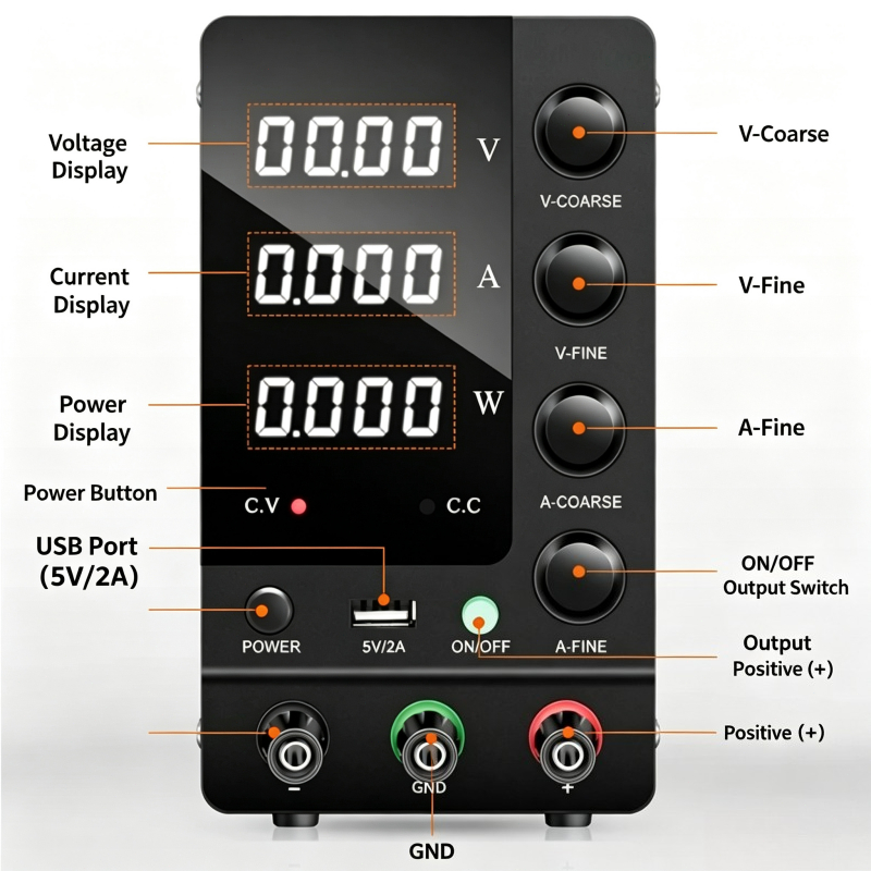 0-32V 0-6A 가변 조절식 DC 전원 공급 장치, - Electronics Repair Bench 리뷰 및 가격