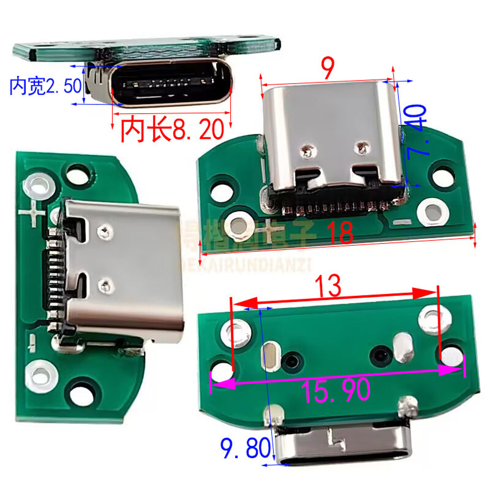 USB 3.1 타입 C 여성 커넥터 잭 테일 16핀 U - Pcb Holder Clamp 리뷰 및 가격